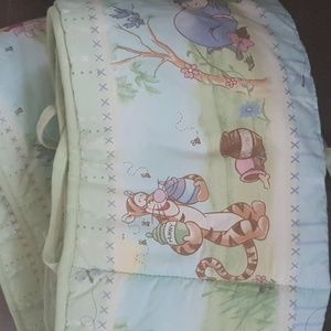 Winnie the Pooh bumper pad nursery decor tigger friends vtg